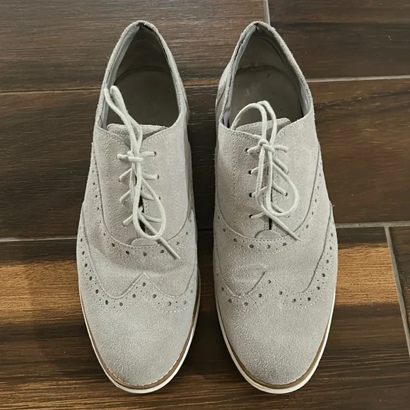 Cole Haan Suede Grand Wingtip II Lace Up Loafer - Picture 1 of 7